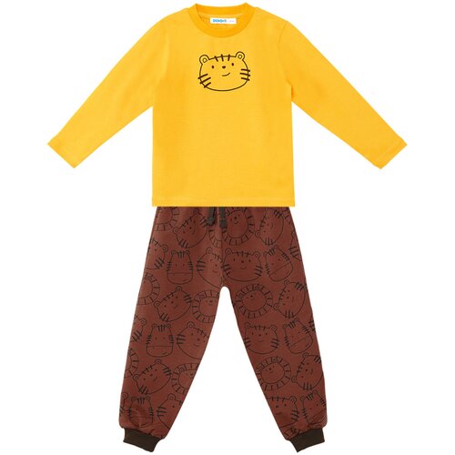 Denokids Cute Cat Baby Boy T-shirt Trousers Set Slike
