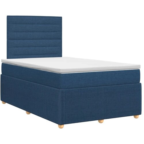  Boxspring krevet s madracem Plava 120 x 190 cm Tkanina - Plava 120 x 190 cm Dizajn linija Slike