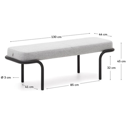 Kave Home Svetlo siva klop Compo &amp;ndash; Slike