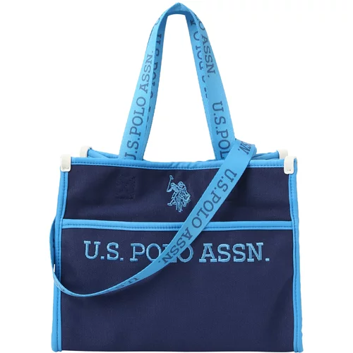 U.S. Polo Assn. Nakupovalna torba 'Halifax' mornarska / svetlo modra