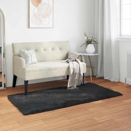  Tepih od umjetne ovčje kože TAFALLA Crna 60 x 110 cm Poliester Cene