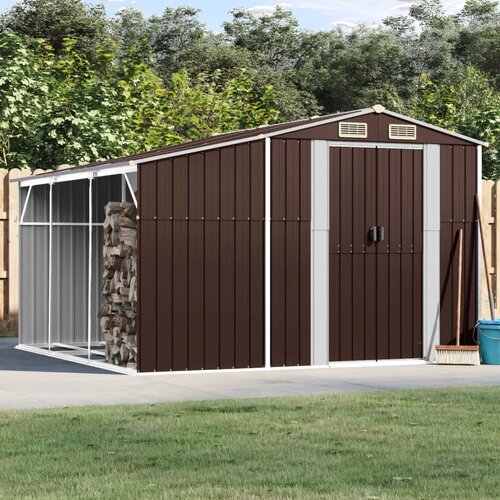 vidaXL Vrtna lopa rjava 277x279x179 cm pocinkano jeklo Cene