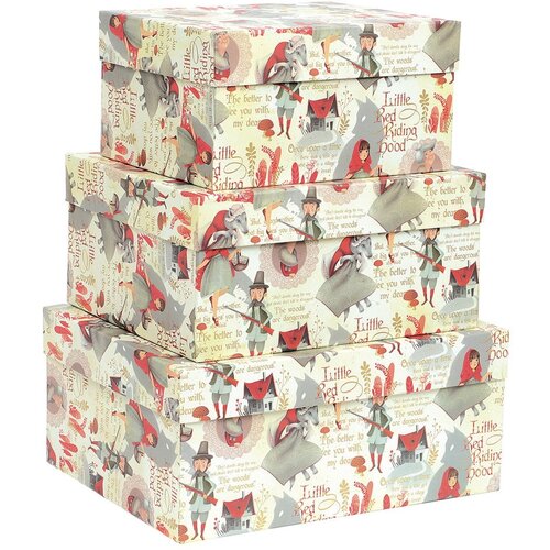 Kartos Poklon kutije u setu 3 kom 23x28 cm Little Red Riding Hood – Cijene
