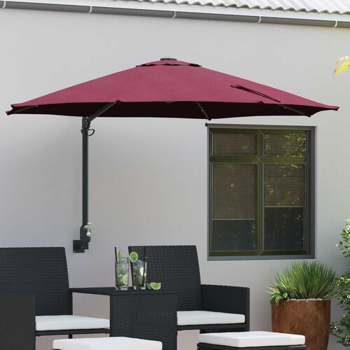 Vrtni suncobran Bordeaux Crvena 248 x 248 x 148 cm Cene