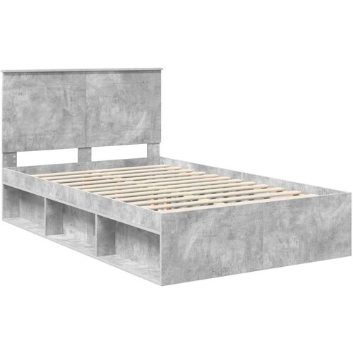  Okvir za krevet Beton 120 x 200 cm Čvrsto borovo drvo Slike