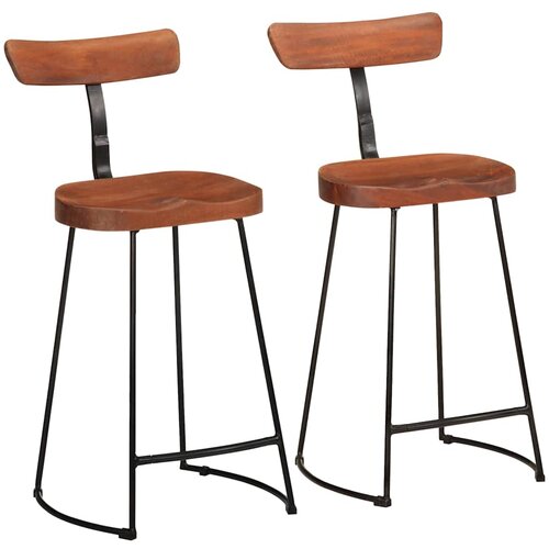  Barski stolci 2 kom 49x43x88 cm masivnog drva manga Slike