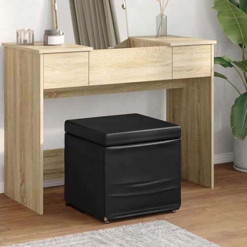  Stolica Crna 41 x 41 x 40 cm Umjetna Koža i Fino Radeći Drvo - Crna 40 cm Umjetna koža Cijene