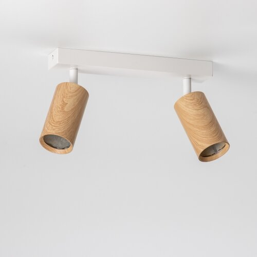  Brilagi - Spot svetlo SELE 2xGU10/30W/230V bela/dekor hrasta Slike