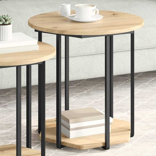  Set pomoćnih stolića 2 kom. Smeđa 50 x 50 x 50,5 cm Slike