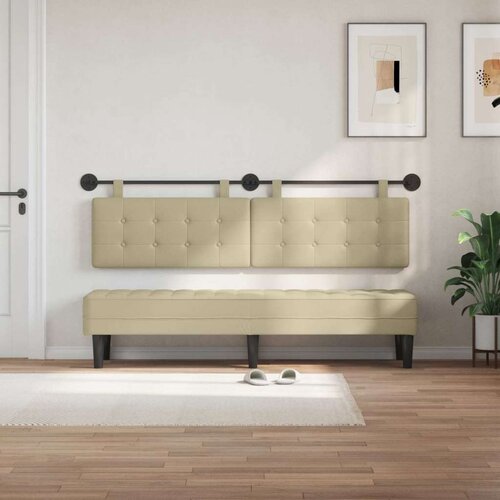  Držeće uzglavlje Zidne Lažna koža - Krema 160 cm bez LED Slike