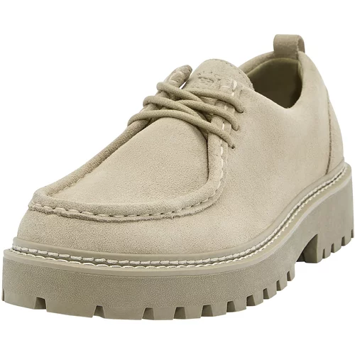 Pull&Bear Cipele na vezanje ecru/prljavo bijela