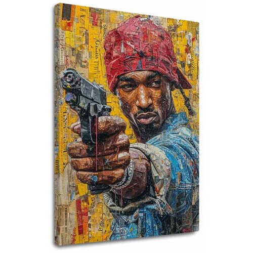  Image TUPAC SHAKUR - Rap gangster | 100% originalna akrilna boja Cene