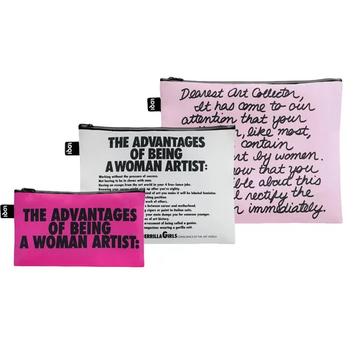 Loqi Guerrilla Girls - Dearest Art Collector and The Advantages Of Being A Woman Artist Recycled Zip Pockets