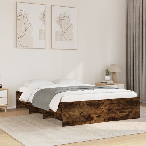 Furnova Posteljni okvir brez vzmetnice hrast 120x190 cm inženirski les, (21936968) Slike