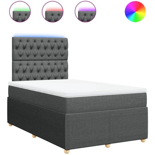 Maison Chic Box spring postelja - Vzmetna postelja z vzmetnico temno siva 120x190 cm blago SL23731, (21891557) Cene