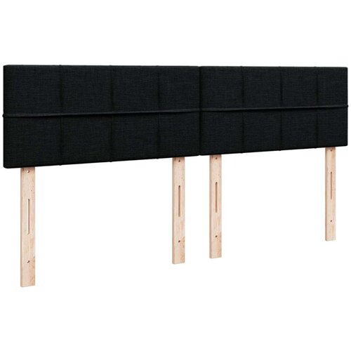 vidaXL Box spring postelja z vzmetnico črn 200x200 cm blago Cene