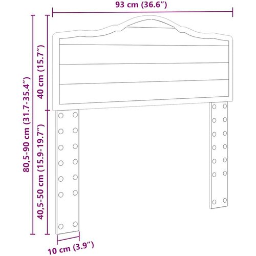 VidaXL uzglavlje s uzglavljem umjetnički hrast 90 cm konstruirano drvo Slike