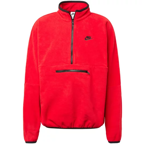 Nike Sportswear Sweater majica 'Club Polar' crvena / crna