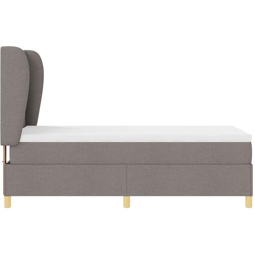  Krevet s opruga kutije Sivo-smeđa 200 x 90 cm tkanina Slike
