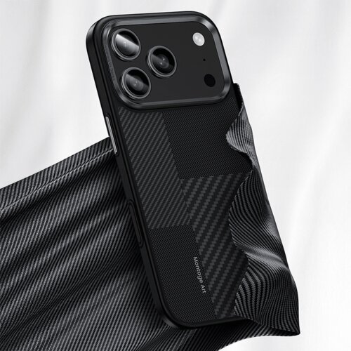 Benks Montage Magnetic Armor Pro Kevlar maska s metalnim okvirom 600D+1500D (MA69) za iPhone 17 Pro crna (gumb za upravljanje kamerom) Slike