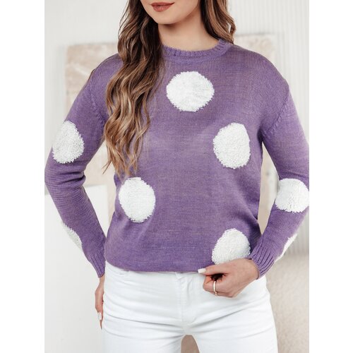 DStreet Sweter damski POLKAVO fioletowy Slike