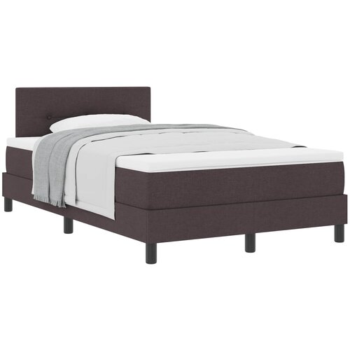 vidaXL Postelja z vzmetnico z vzmetnico Temno rjava 120 x 190 cm blago, (5000127857) Cene