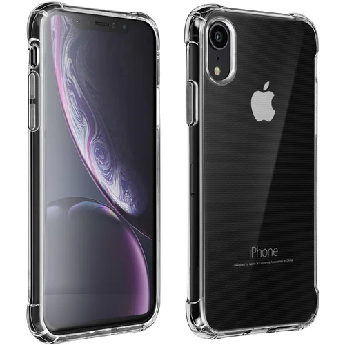 AVIZAR Silikonski ovitek Apple iPhone XR, odporen proti udarcem, z ojacanimi vogali - prozoren, (20626697)