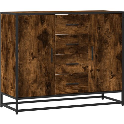 Maison Chic Komoda - Predalnik dimljeni hrast 92x35x76 cm konstruiran les, (21718575) Cene