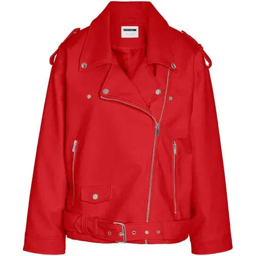 Noisy_May Prehodna jakna 'PAULINA' ognjeno rdeča