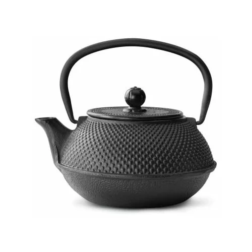 Bredemeijer Črn litoželezni čajnik s cedilom Bredemeijer Jang, 800 ml