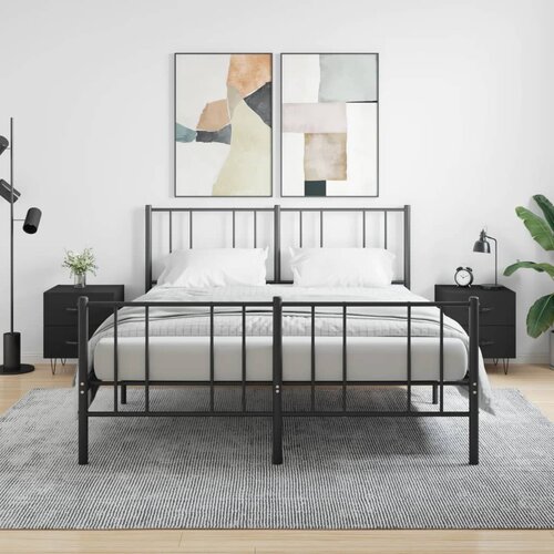VidaXL Noćni ormarići 2 kom crni 40 x 35 x 47 5 cm konstruirano drvo Slike