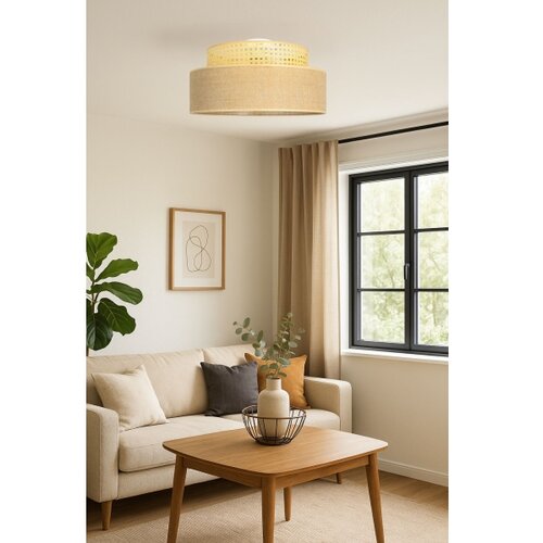  plafonsko svetlo boho, 1xE27/60W/230V, prečnik 40 cm, od ratana Slike