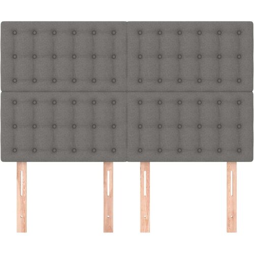  Uzglavlja 4 kom tamnosivi 72 x 5 x 78/88 cm od tkanine Slike