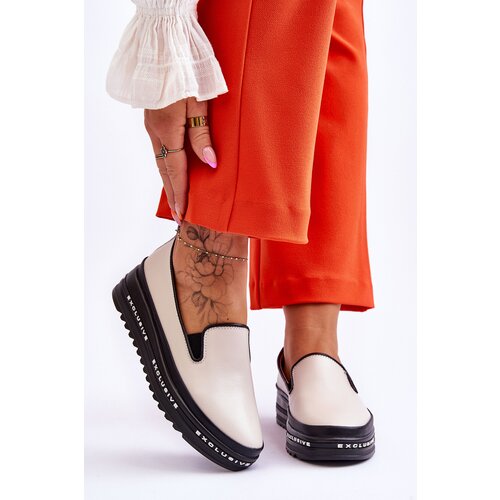 Kesi Platform slip-on sneakers in Madeline Beige Slike