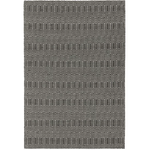 Asiatic Carpets Črna volnena preproga 200x300 cm Sloan –