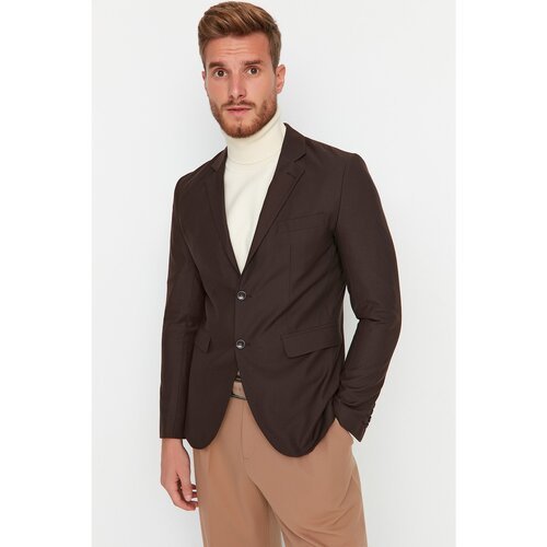 Trendyol Brown Men's Slim Fit Blazer Jacket Slike