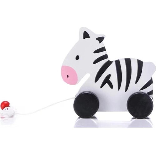 Bbo DRVENA IGRACKA - ZIVOTINJA NA VUCU - ZEBRA (3g+) (GB-023) Slike