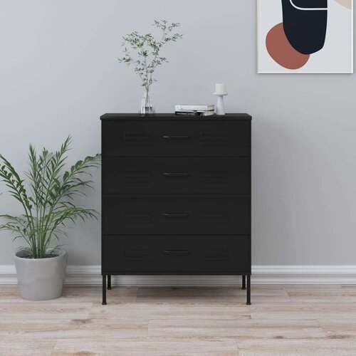 vidaXL Ladičar crni 80 x 35 x 101,5 cm čelični Cene