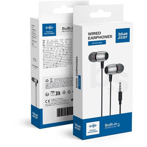 Blue Star žične slušalice Jack 3,5 mm sa mikrofonom M09 1,2 m crne Cene