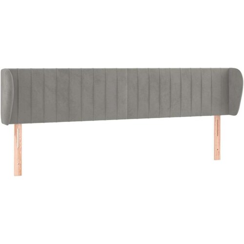  Uzglavlje s u&amp;scaron;ima svjetlosivo 203x23x78/88 cm bar&amp;scaron;unasto Slike