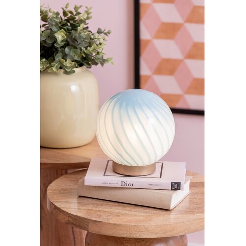 Leitmotiv Svijetlo plava stolna lampa sa staklenim sjenilom (visina 17 cm) Summer Globe &amp;ndash; Slike