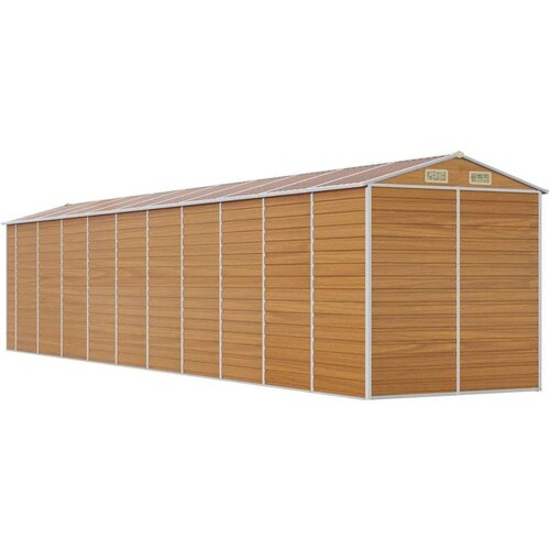 VidaXL Vrtno spremi&amp;scaron;te svjetlosmeđe 191 x 895 x 198 cm pocinčani čelik Slike