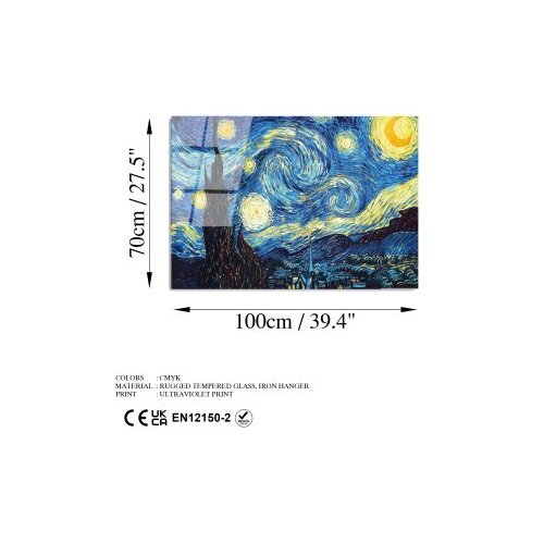 Wallxpert Slika od kaljenog stakla 70x100cm Slike