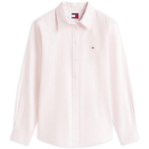 Tommy Jeans Bluza pastelno roza / bela Slike