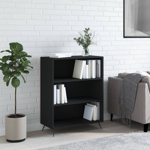 VidaXL Regal za knjige crni 69 5 x 32 5 x 90 cm konstruirano drvo Slike