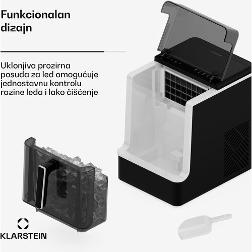 Klarstein ice Lux ledomat, nehrđajući čelik, 23kg/24h, samoproči&amp;scaron;ćavanje Slike