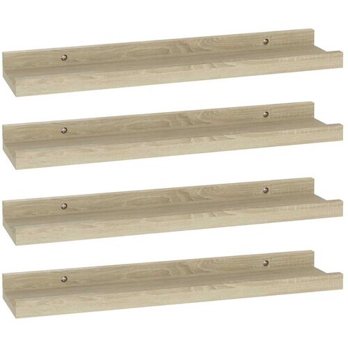  Zidne police 4 kom boja hrasta sonome 40 x 9 x 3 cm Slike