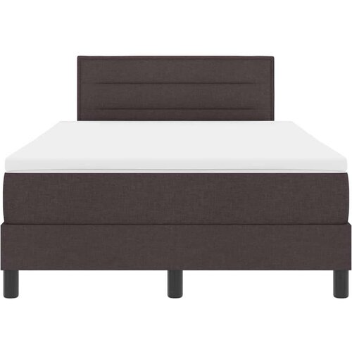 VidaXL Box spring krevet Tamno smeđa 120 x 200 cm tkanina Slike