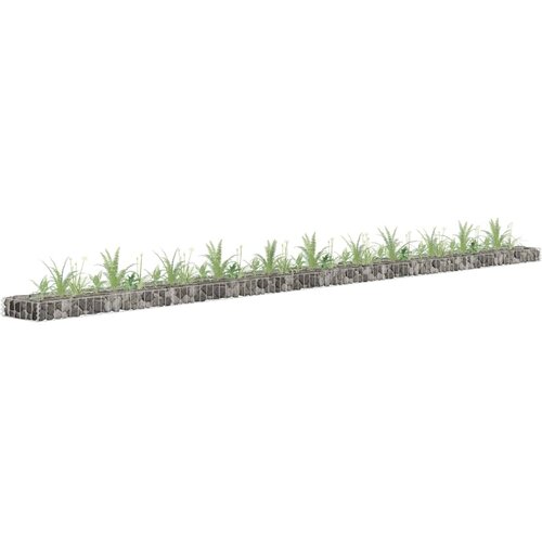 vidaXL gabionska povišena gredica od pocinčanog čelika 450x30x10 cm Cijene