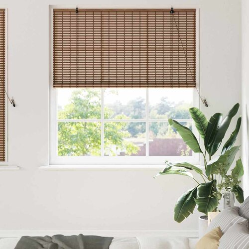 vidaXL Zavese in rolete z zavesami Rjava 140 x 160 cm Bambus Cene